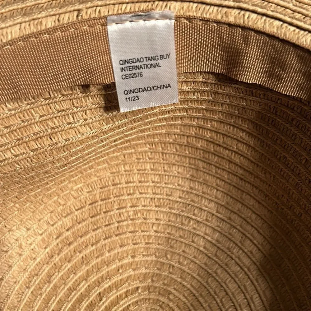 Haute Hippie Kids Beige Straw Hat.New With Tag
